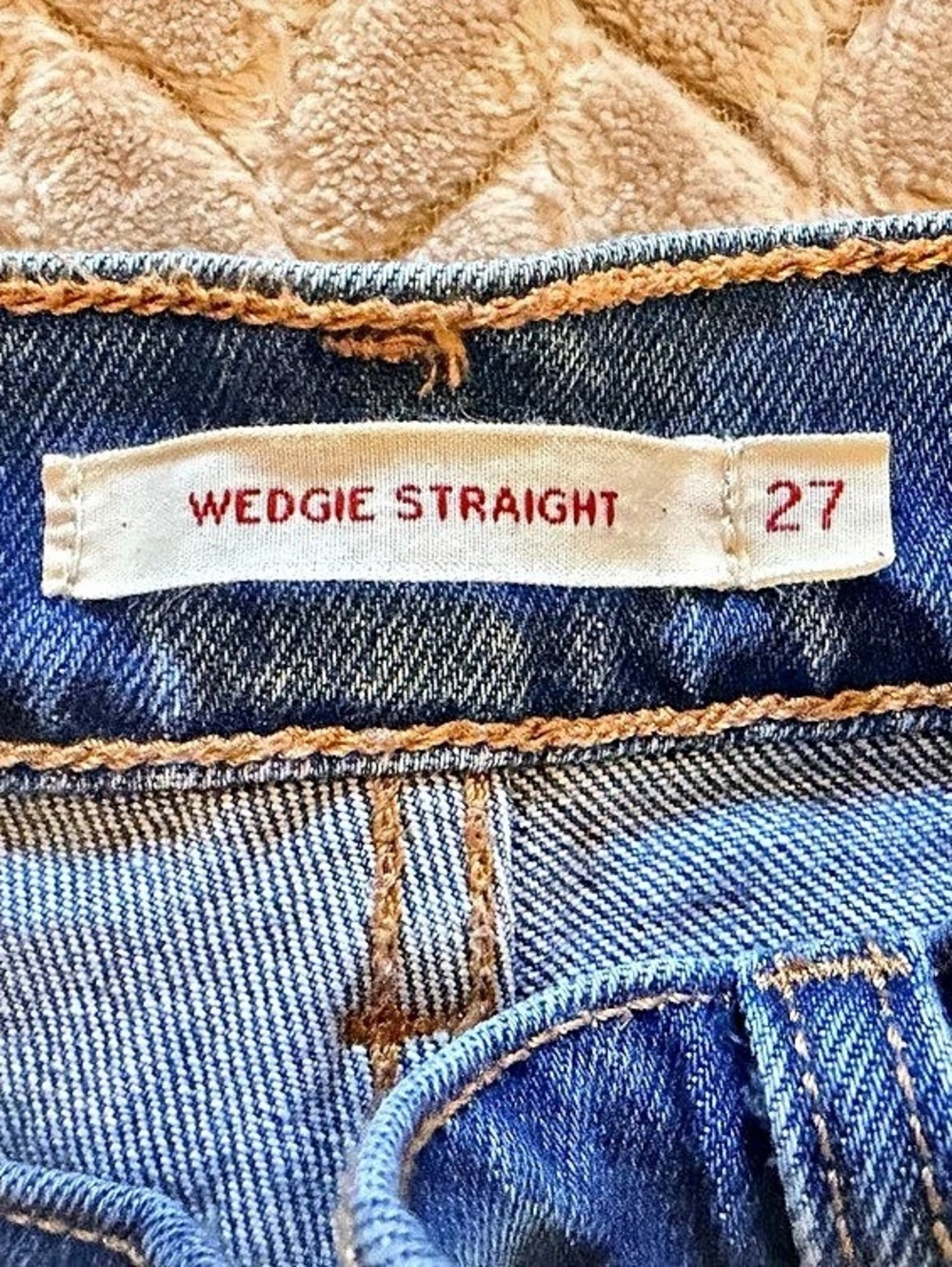 Levi's Wedgie Straight Leg Jeans Blue Waist 27 Cropped straight-leg jeans - Picture 4 of 6